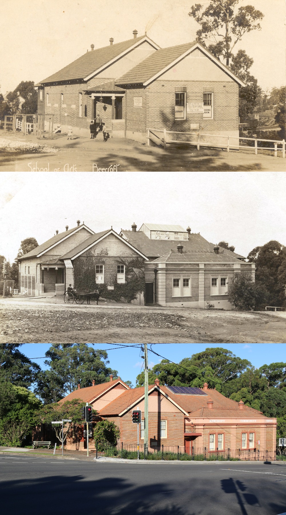 Beecroft School of Arts / Beecroft Community Centre Then and Now