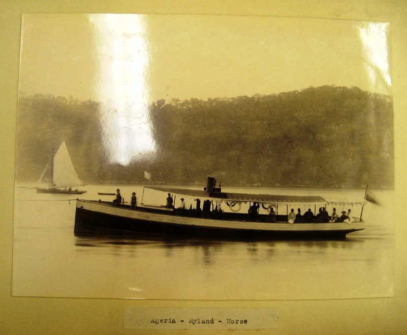 The Ageria launch belonging to the Ryland &amp; Morse Bridge Building Company