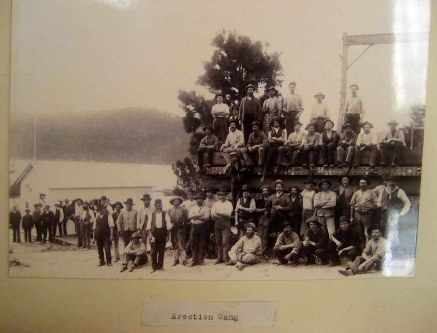 Erection gang - First Hawkesbury River Railway Bridge