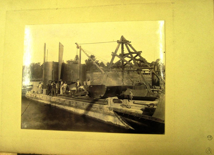 Construction site - First Hawkesbury River Railway Bridge