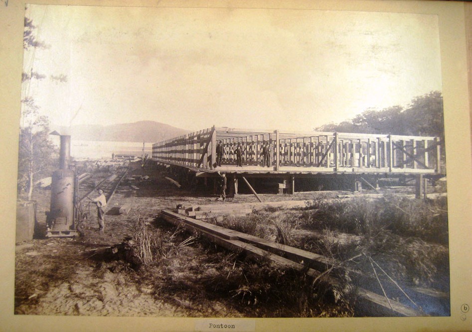 Pontoon on Dangar Island - First Hawkesbury River Railway Bridge