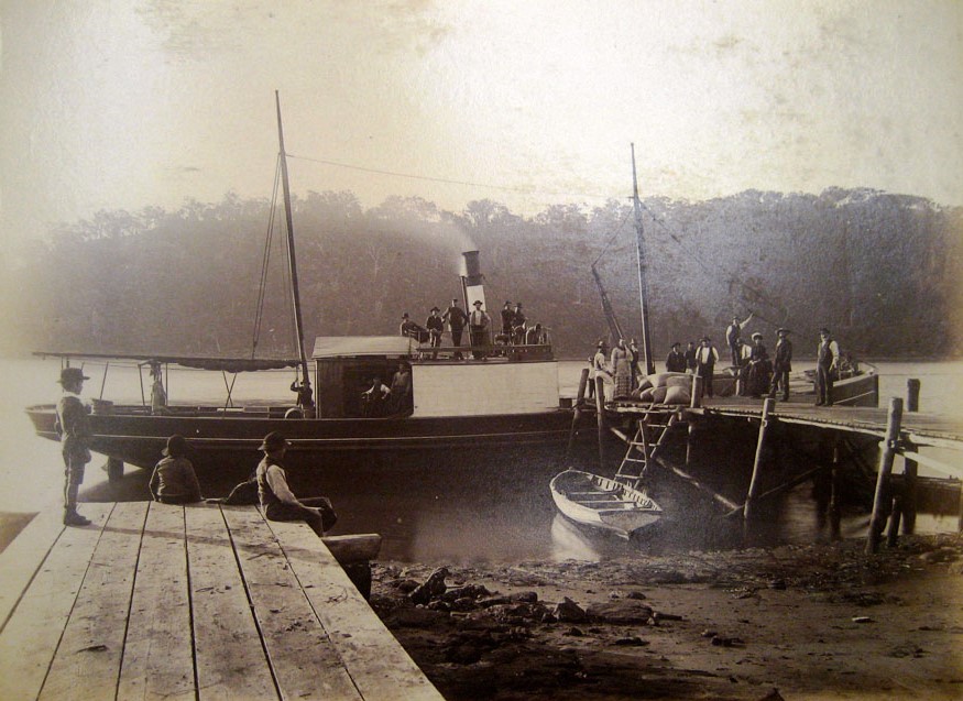 Pontoon at Dangar Island - First Hawkesbury River Railway Bridge
