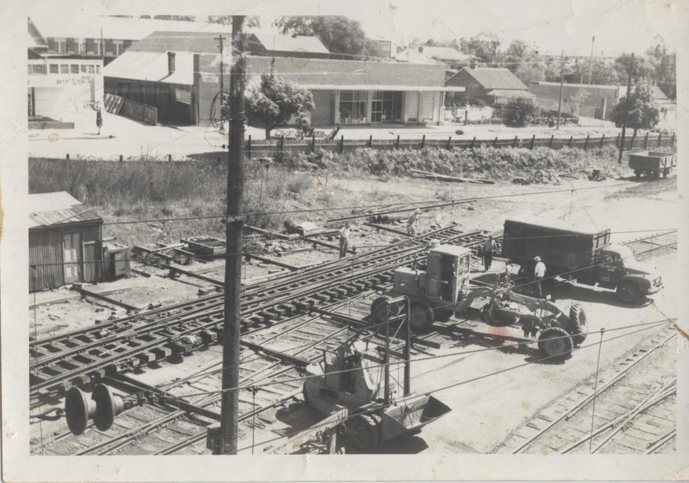 View of Somerville's Produce Store from the Hornsby Railway Station Goods Yard,  1960s