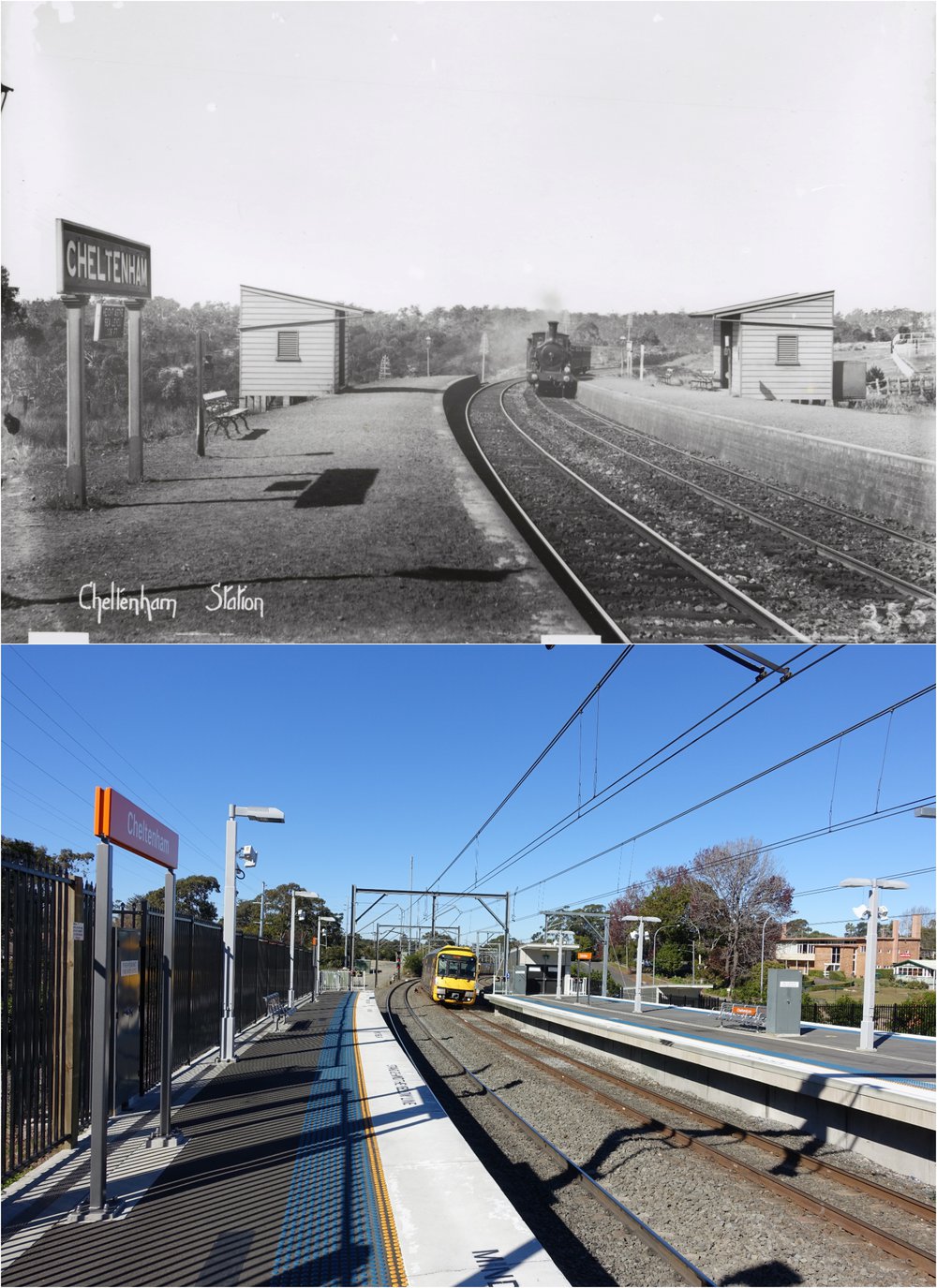 Cheltenham Railway Station Then and Now