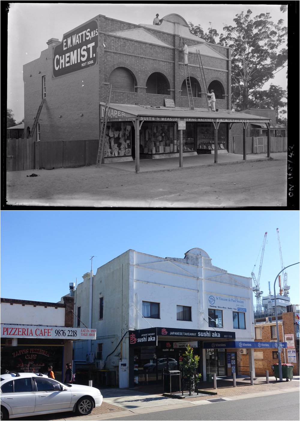 Shops at 19 and 21 Oxford Street, Epping Then and Now