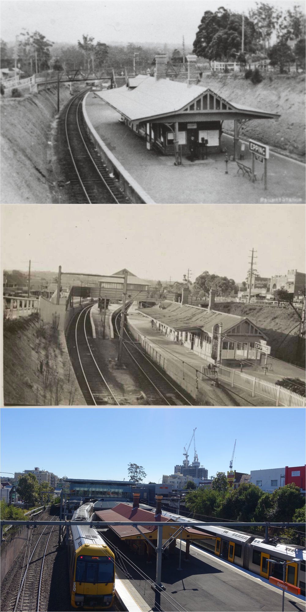 Epping Railway Station Then and Now