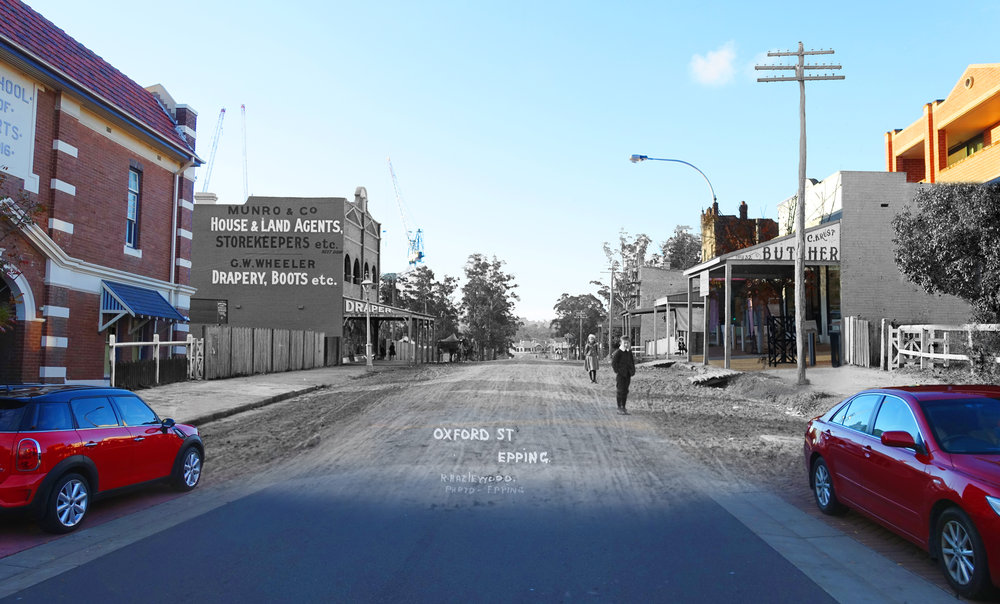 Oxford Street, Epping (looking north) Composite Image
