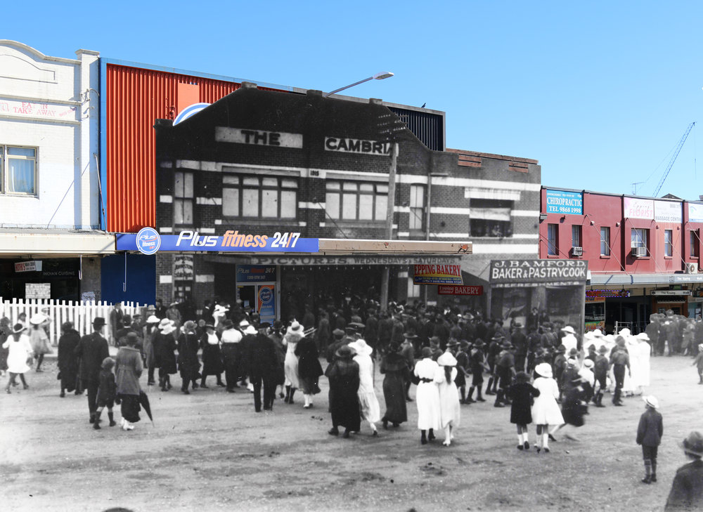 Cambria Picture Theatre, Epping on Beecroft Road Composite Image