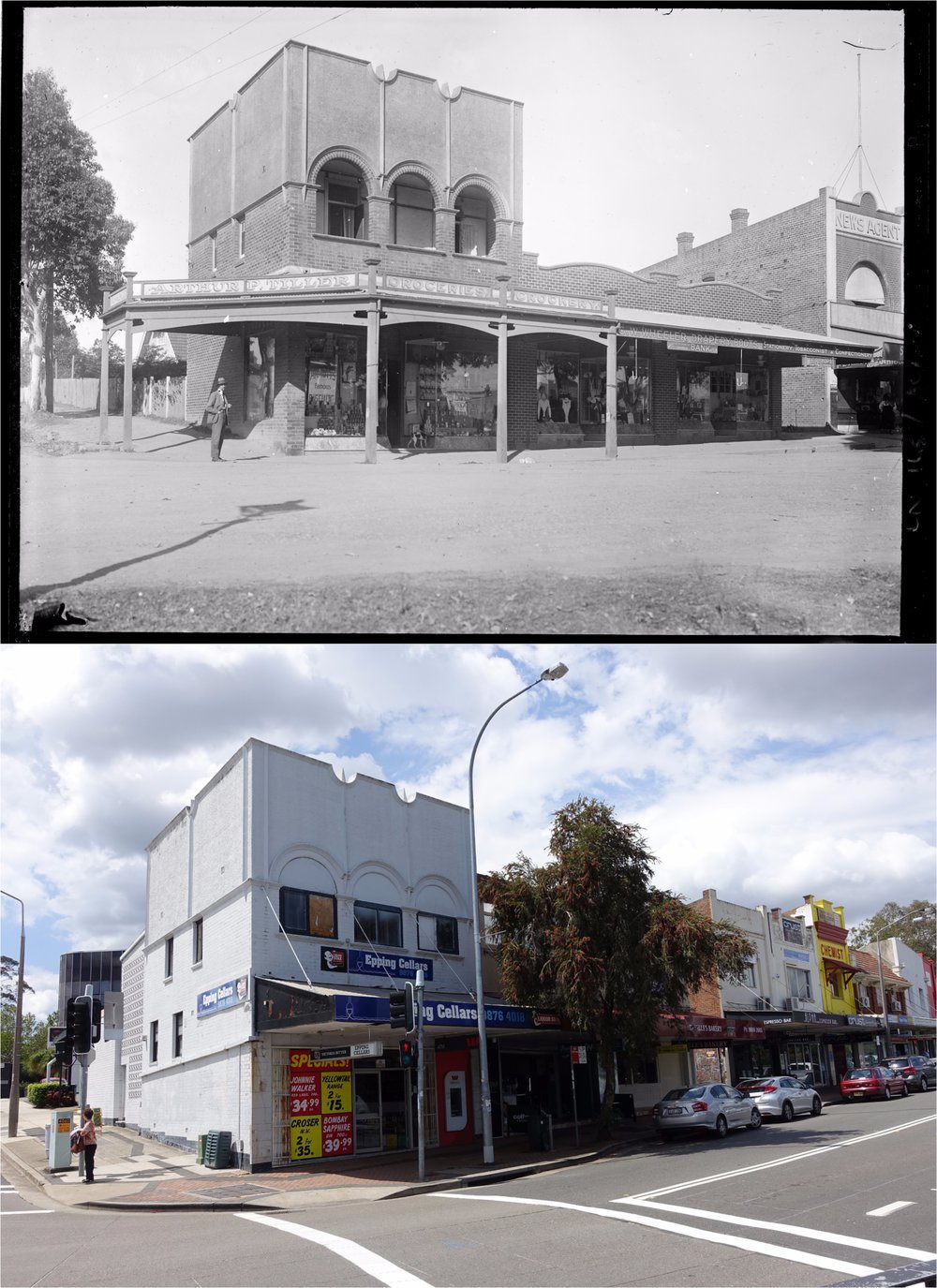 Langston Place shop Epping Then and Now