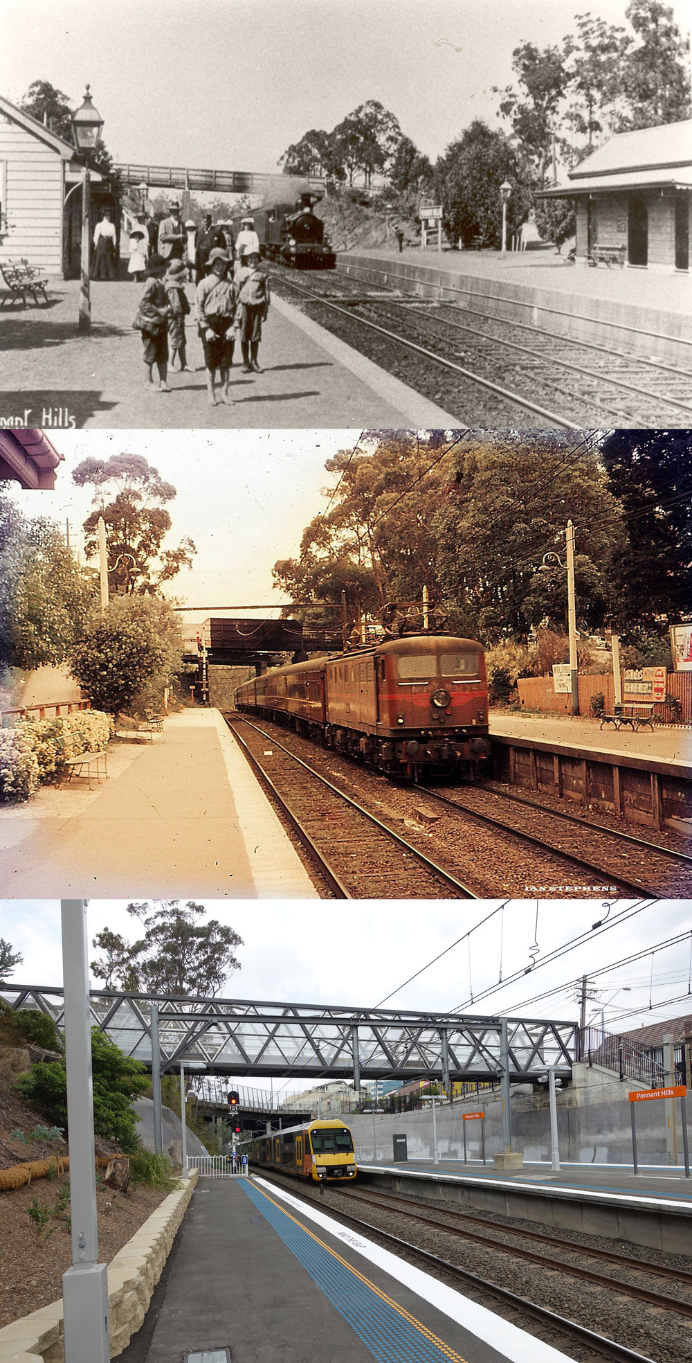 Pennant Hills Railway Station Then and Now