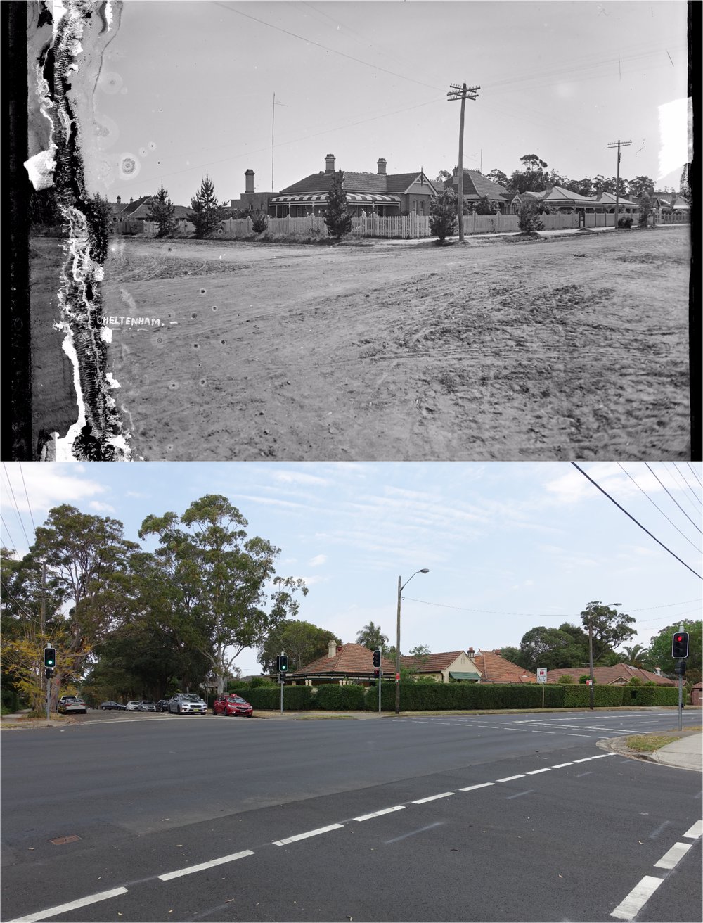 Beecroft Road and Cheltenham Road intersection Then and Now