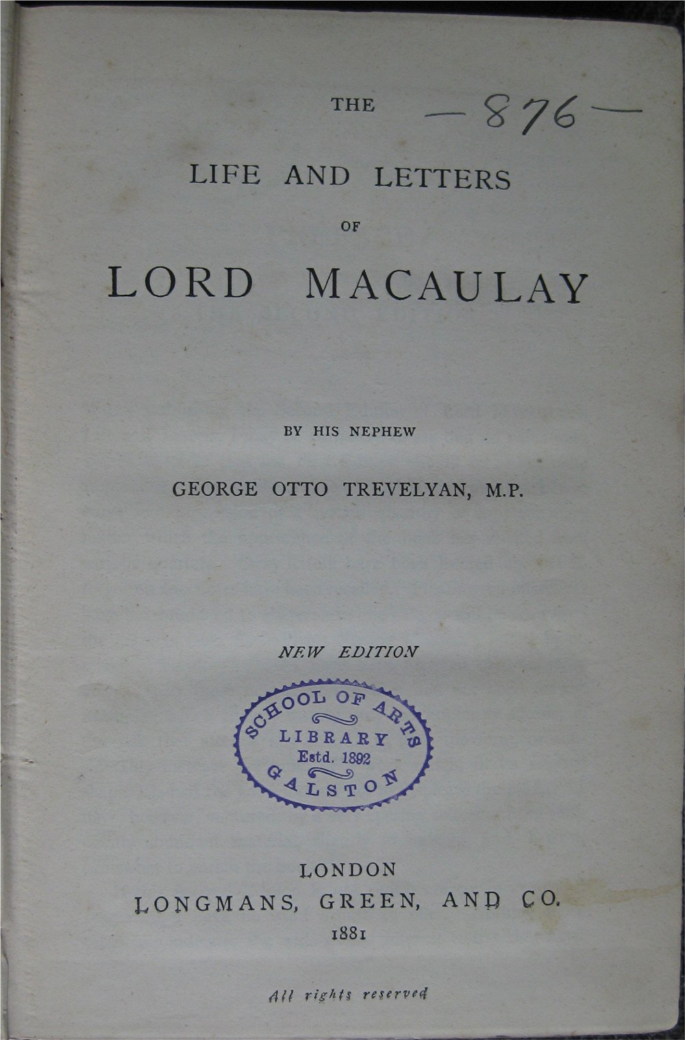 School of Arts Library, Galston