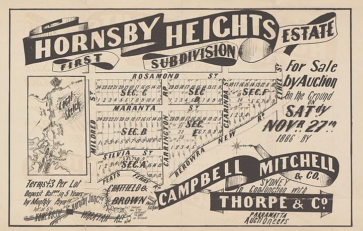 Hornsby Heights Estate, first subdivision - Hornsby 