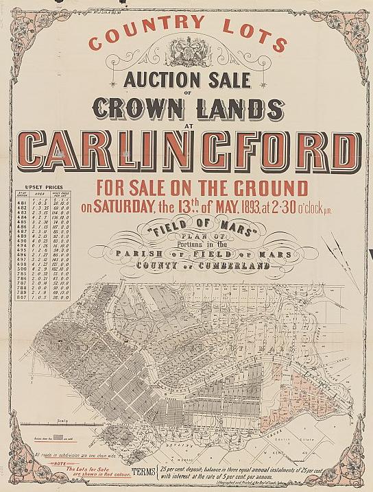 Carlingford -  Crown Land auction 
