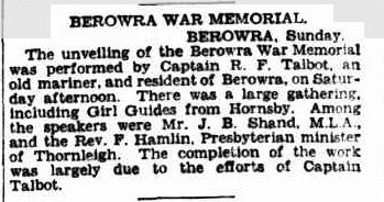 Berowra War Memorial 
