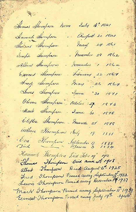 Thompson Family History