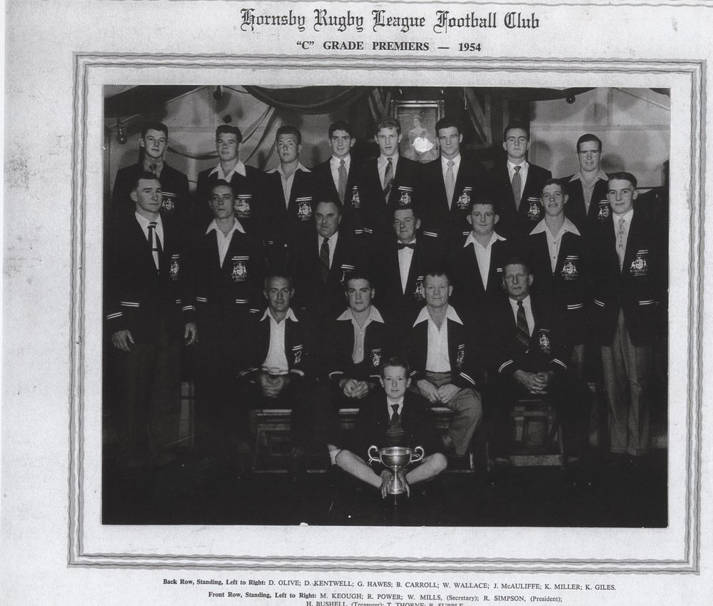Hornsby Rugby League Club "C" Grade Premiers, 1954