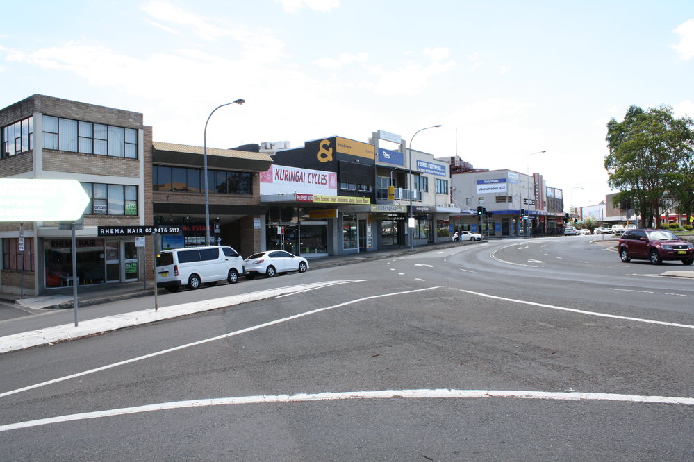 Shops between Ashley Lane and William Street Hornsby
