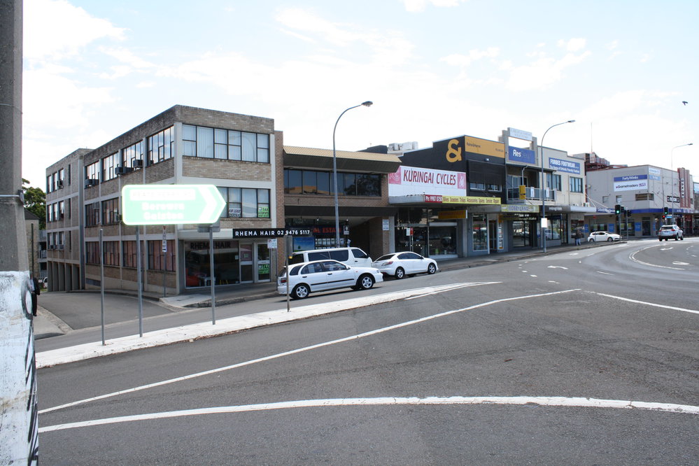 Shops between Ashley Lane and William Street Hornsby