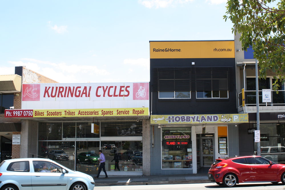 Shops between Ashley Lane and William Street Hornsby