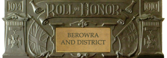 Commemorating Berowra's Great War Serviceman