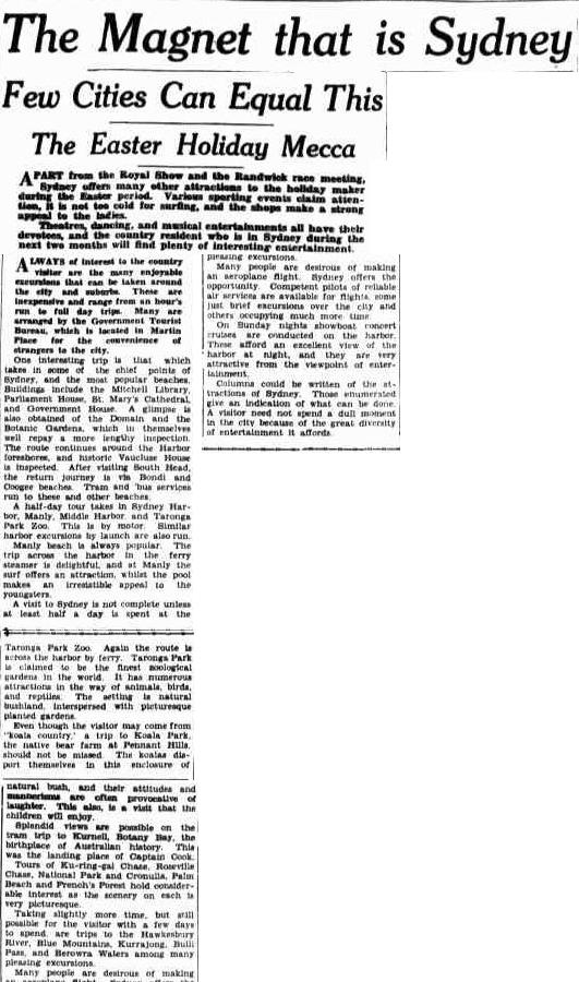 Easter holidays in Berowra