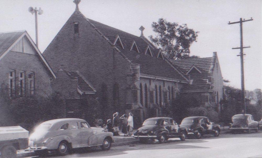 St Peters Church, Hornsby on the day of Milton and Peggy Wilsons wedding