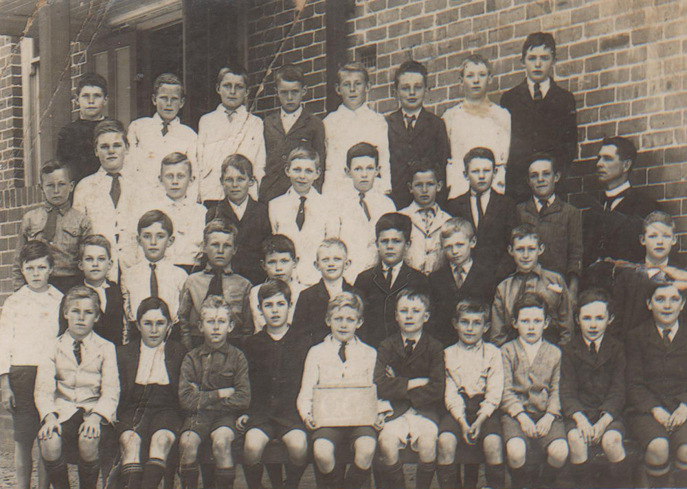 Hornsby Public School with future Jockey Billy Cook 5th from, right front row 1921