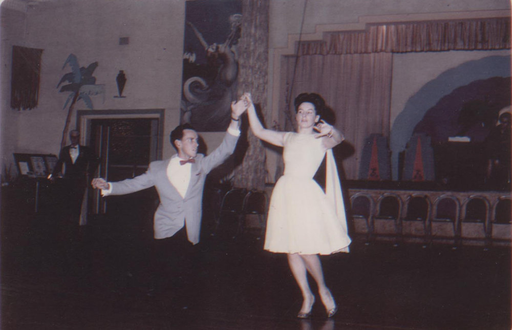 Barrie Roache dancing with Carla Godfrey at the Pacific Cabaret
