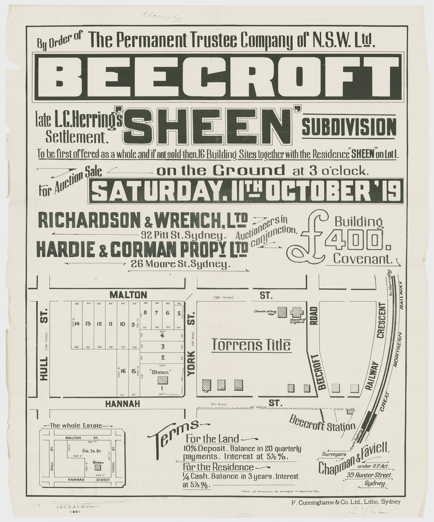 Sheen Subdivision - Beecroft