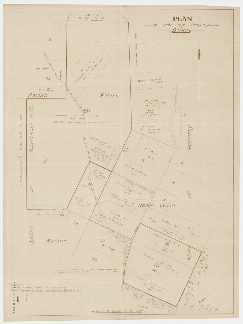 Plan of the Hunt Brothers Property - Dural