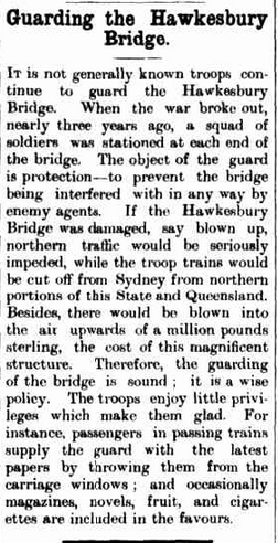 Berowra At War, World War One