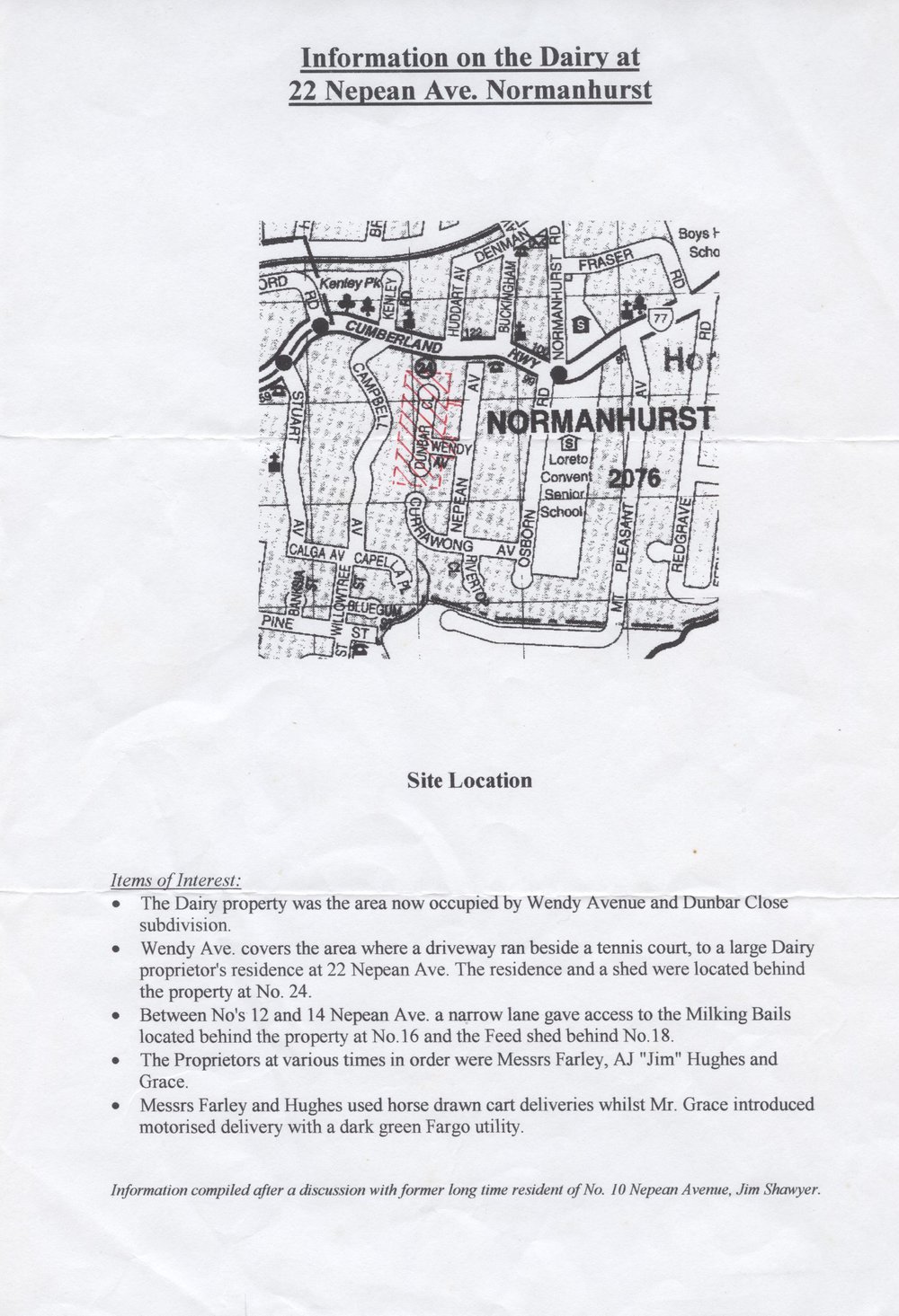 Normanhurst Dairy, Nepean Avenue, Normanhurst