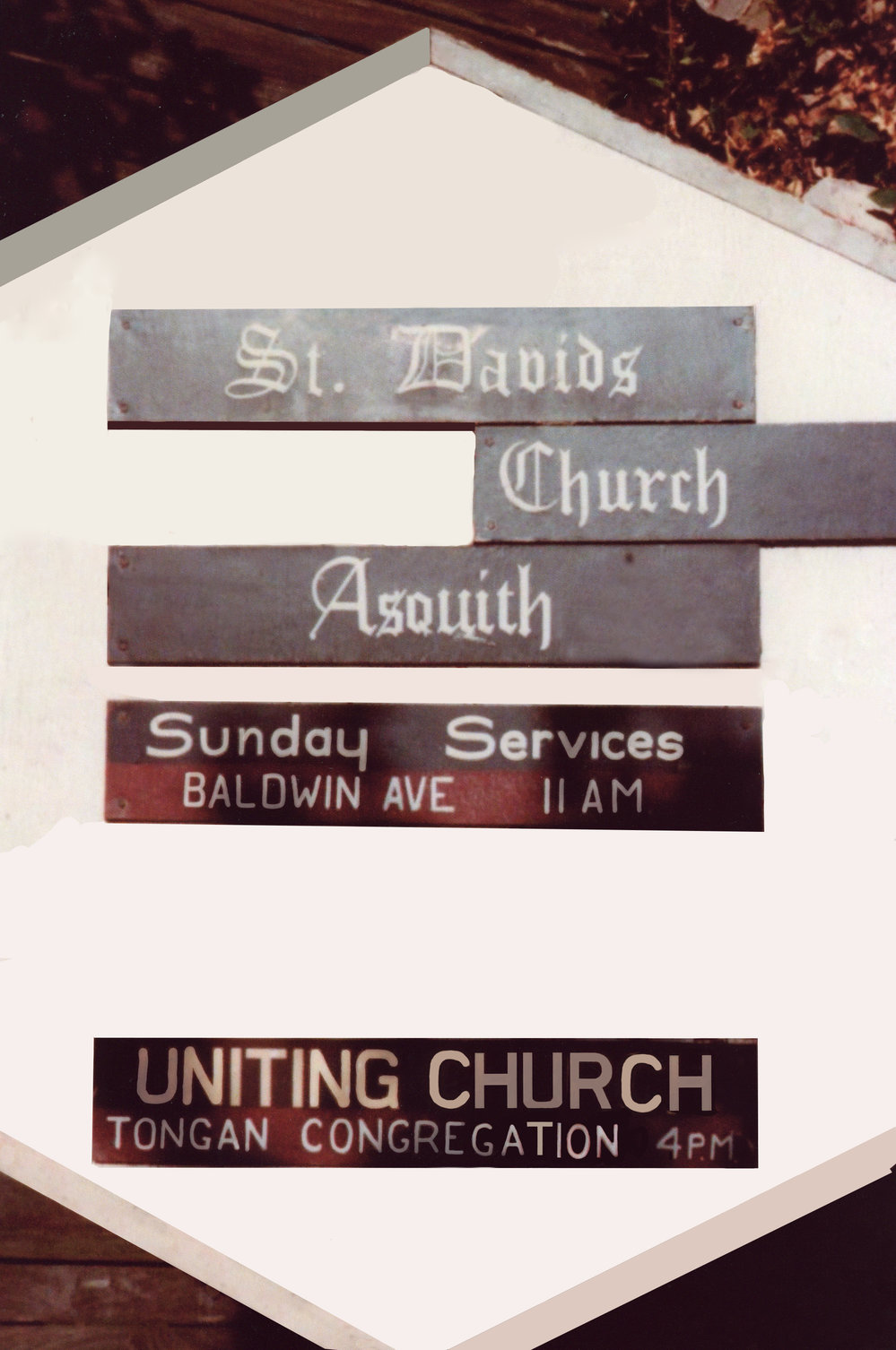 St David's Presbyterian Church, Asquith, Notice Board 1984