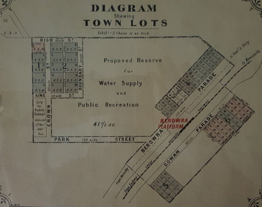 Diagram of Town Lots in  Berowra