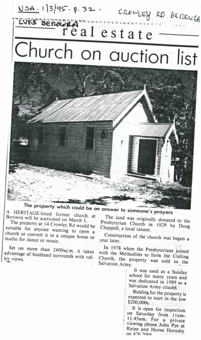 Berowra Salvation Army Hall - then and now
