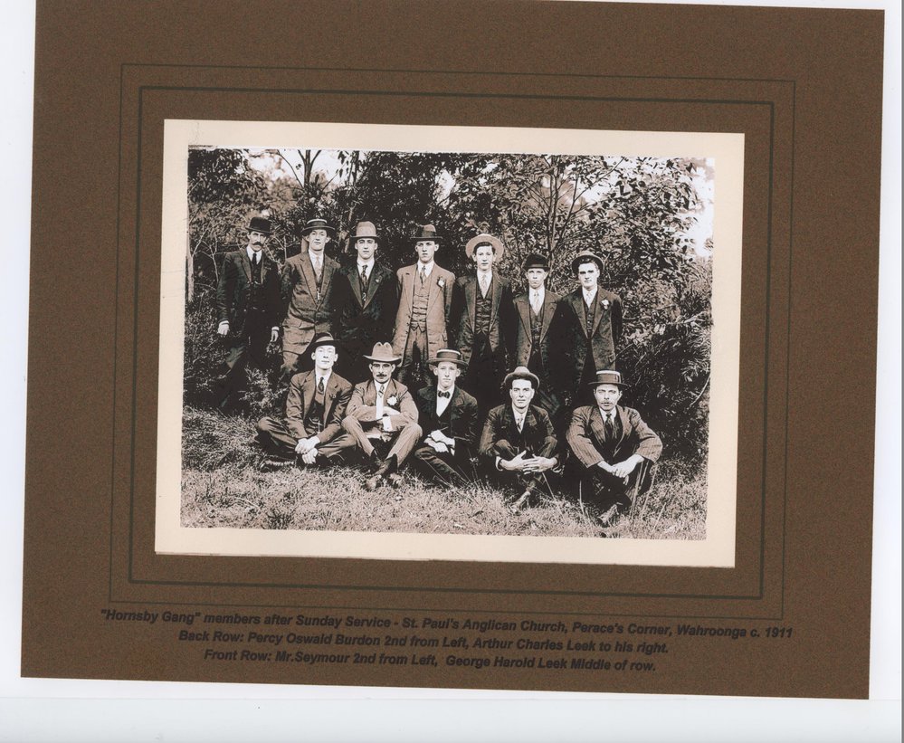 Hornsby Gang members after a service at St Paul's Anglican Church