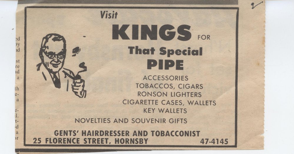 Kings Gents' Hairdresser and Tobacconist, Hornsby