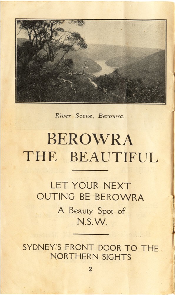 Berowra the Beautiful -  Tourist brochure