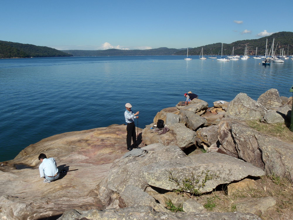 Fishing at Flat Rock Point, Hawkesbury River