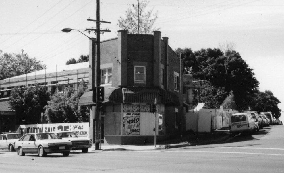 Shops on Pennant Hills Road before road widening
