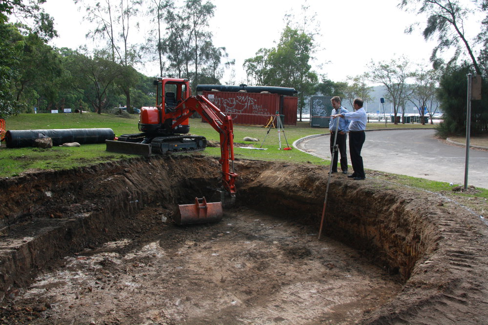 Constructing the Biofilters at Parsley Bay, Hawkesbury River
