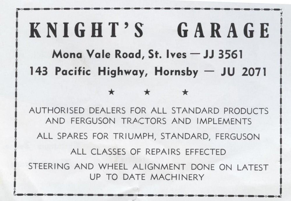 Knight's Garage, Hornsby