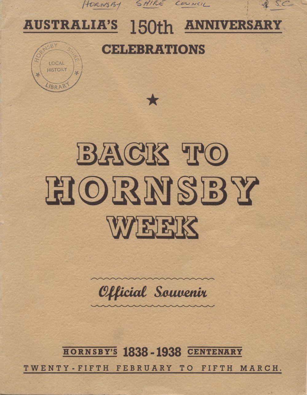 Back to Hornsby Week official souvenir