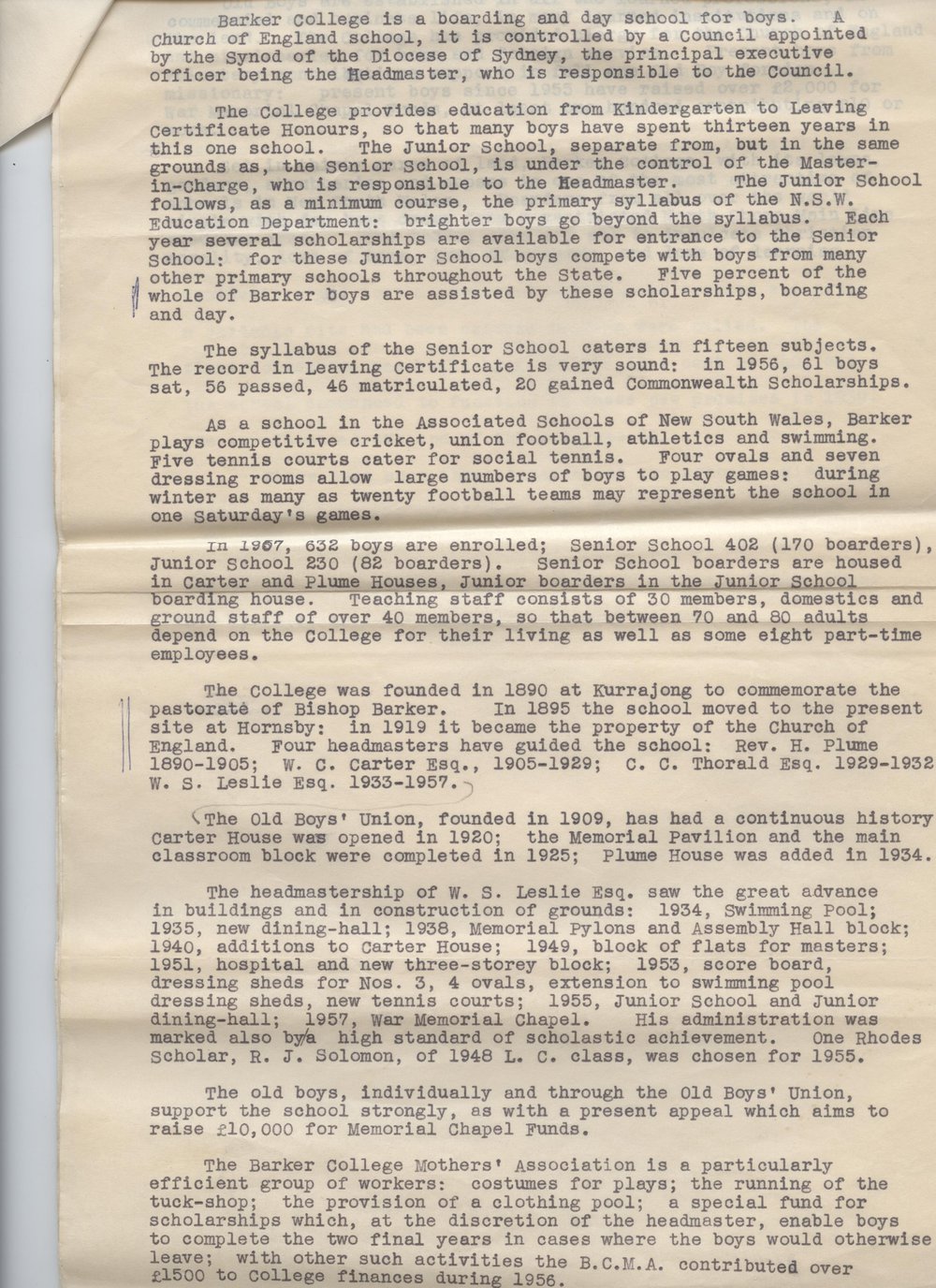 Barker College, Hornsby