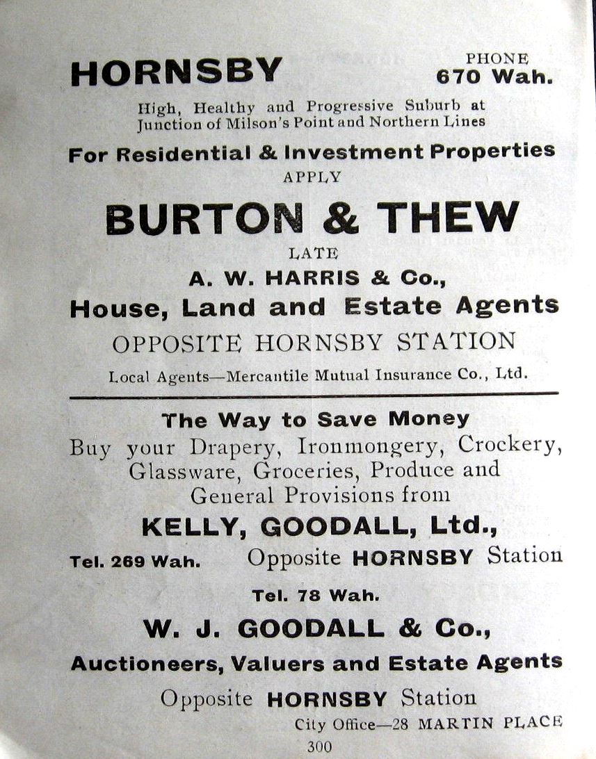 W. J. Goodall Ltd, Auctioneers, Hornsby
