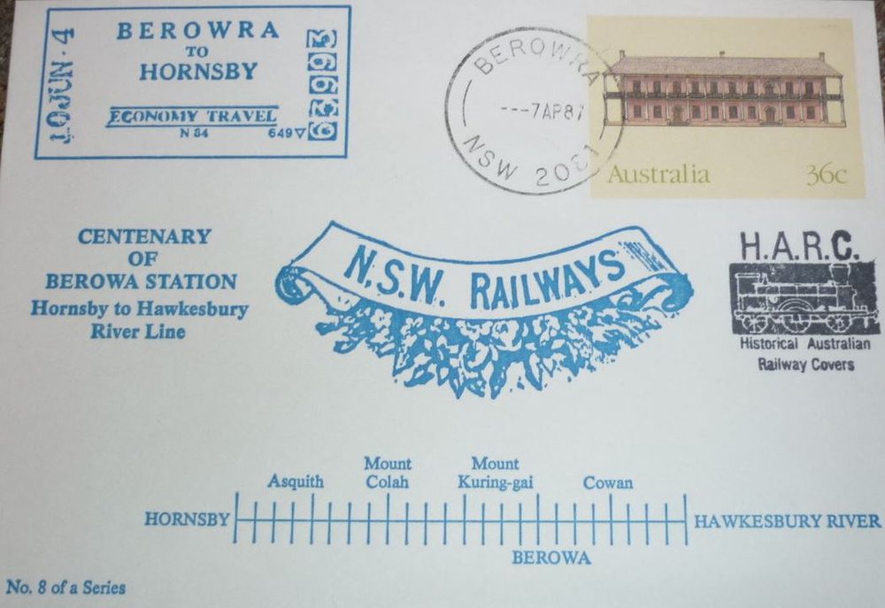 Centenary of Berowra Railway Station, First Day Cover