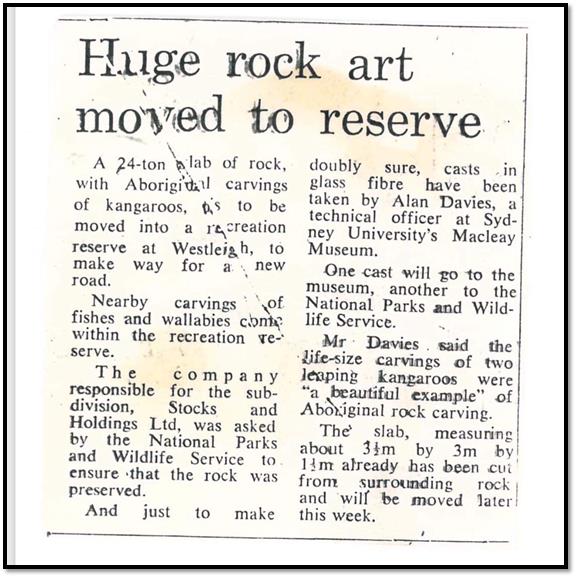 Aboriginal rock engraving - Wallabies