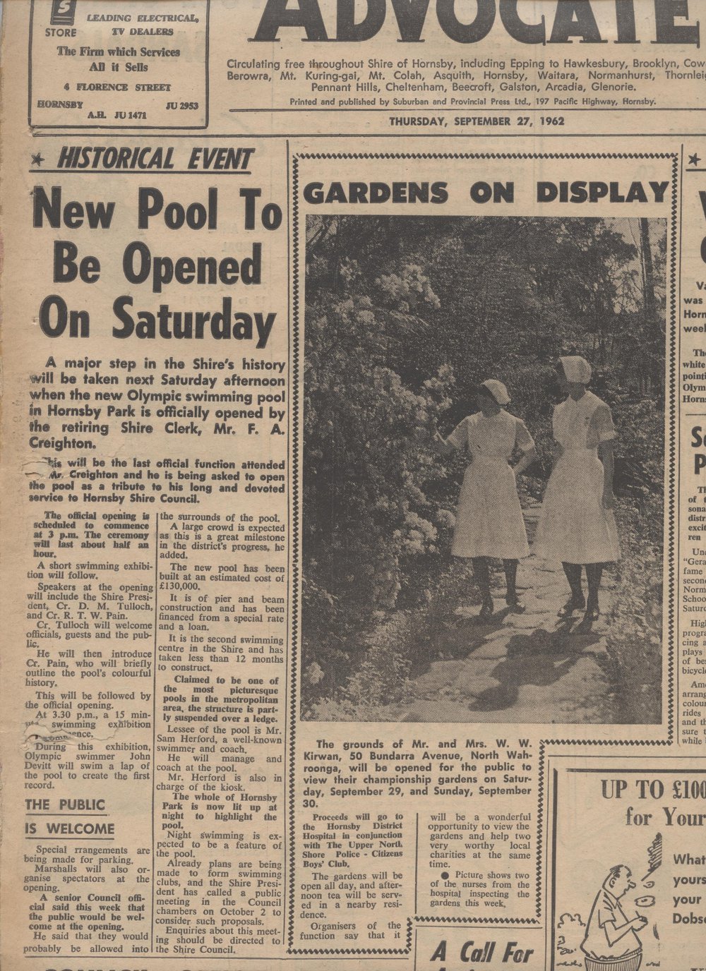 Hornsby Olympic Pool - opening