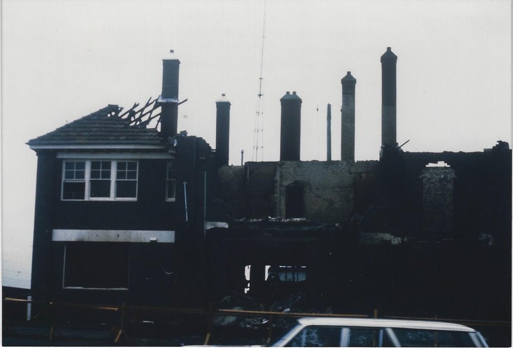 Petrol tanker fire at the Hornsby Fire Station, 1971